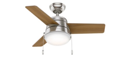 Aker With Led Light 36 Inch Ceiling Fan Hunter Fan