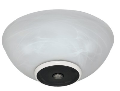 Concert Breeze Light Kit - Snow White with Swirled Marble Glass by Casablanca CSLK-11