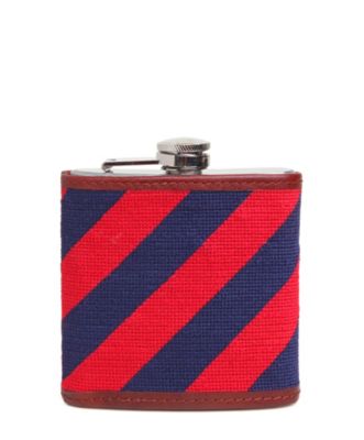 Needlepoint Stripe Flask