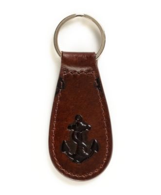 Embossed Anchor Drop Key Fob