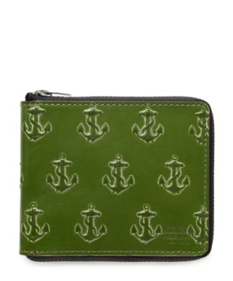 Embossed Anchor Zip Wallet