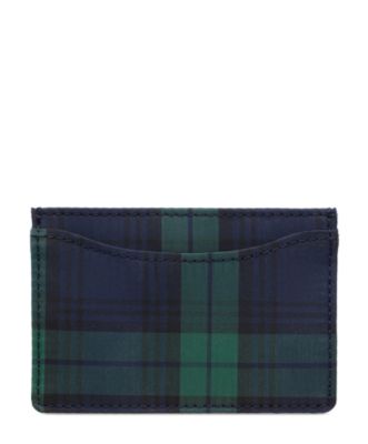 Plaid Nylon Credit Card Holder