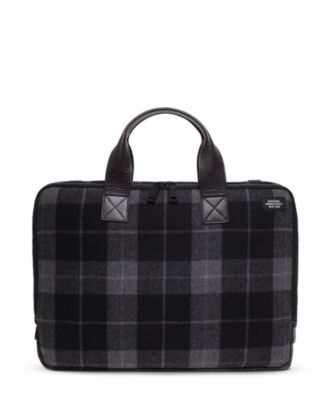 Plaid Bonded Wool Slim Brief