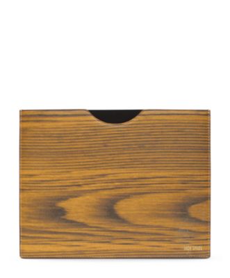 Woodgrain Leather Landscape Tablet Slip