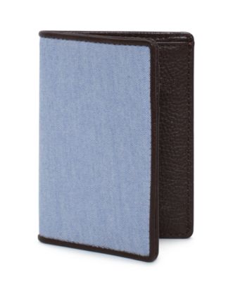 Oxford & Leather Vertical Flap Wallet