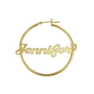 Name Hoop Earrings