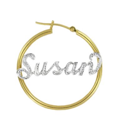 Name Hoop Earrings