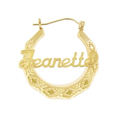 Gypsy Hoop Name Earrings