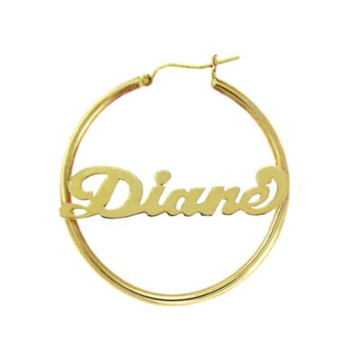 Name Hoop Earrings