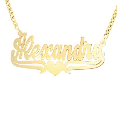 Personalized Nameplate with Tails and Heart