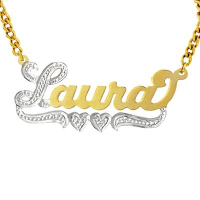 Beaded Nameplate Necklace