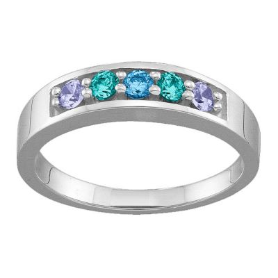 Geometric Birthstone Band