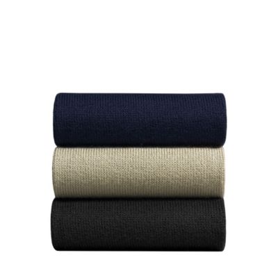  COTTON FLAT RIB CREW SOCKS