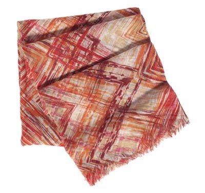  ABSTRACT PLAID SCARF