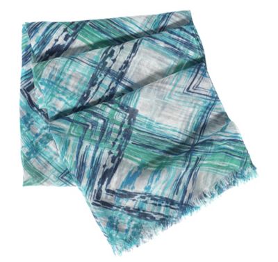  ABSTRACT PLAID SCARF