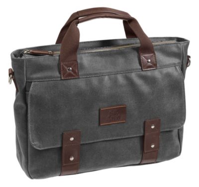  EST. 1850 CANVAS ZIP-TOP LAPTOP BRIEFCASE