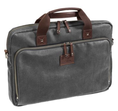  EST. 1850 CANVAS SLIM LAPTOP BRIEFCASE