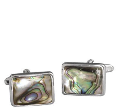  SHELL RECTANGLE CUFFLINKS