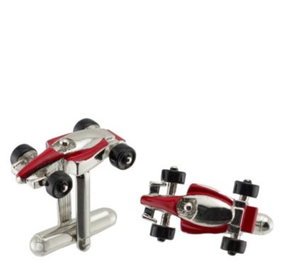  RED RACE CAR CUFFLINKS