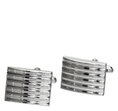  RIBBED RECTANGLE CUFFLINKS