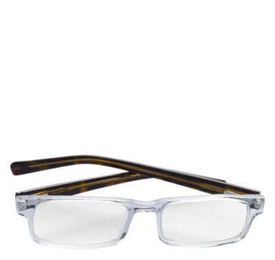  CLEAR & TORTOISE RECTANGULAR READERS