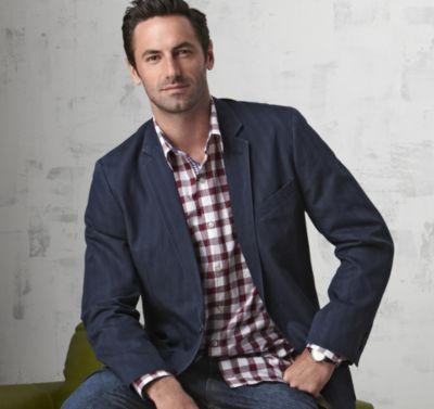  COTTON HERRINGBONE BLAZER