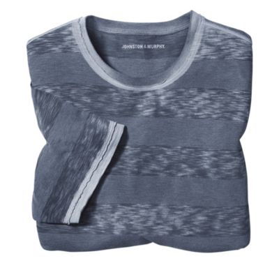  PIGMENT-DYED SLUB STRIPE CREW