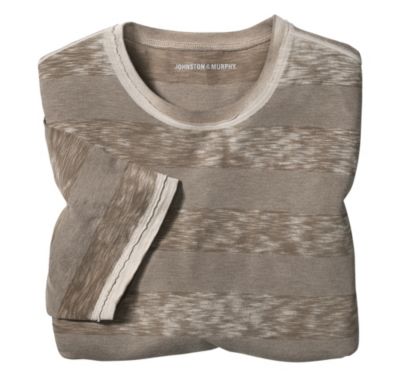  PIGMENT-DYED SLUB STRIPE CREW