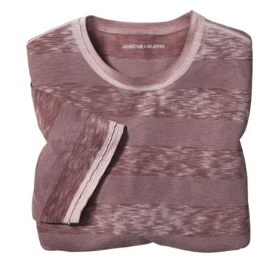  PIGMENT-DYED SLUB STRIPE CREW