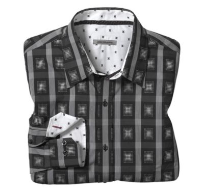  TAILORED FIT LARGE MATRIX GRID SHIRT