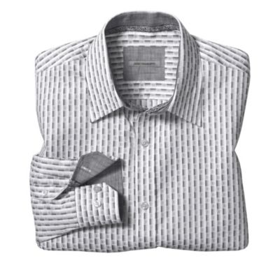 TAILORED FIT GEOMETRIC SHADOW STRIPE SHIRT