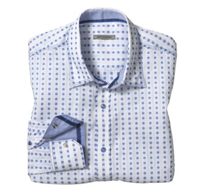  SLIM FIT CIRCLE STRIPE JACQUARD SHIRT