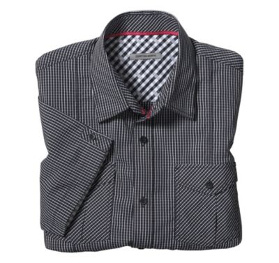  SLIM FIT MINI CHECK SHORT-SLEEVE SHIRT