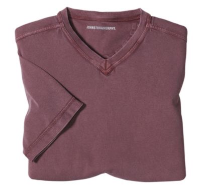  VINTAGE WASH PIQUÉ V-NECK