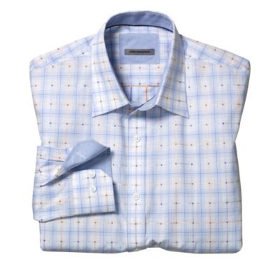  TAILORED FIT EXPLODED DOTTED WINDOWPANE SHIRT