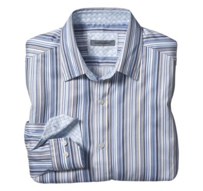  TAILORED FIT THIN AWNING STRIPE SHIRT