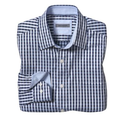  TAILORED FIT TWO-TONE GINGHAM SHIRT