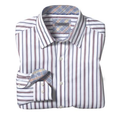  TAILORED FIT ALTERNATING STRIPE SHIRT