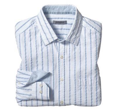 TAILORED FIT SEERSUCKER TRIPLE STRIPE SHIRT