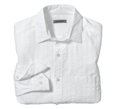  TAILORED FIT SEERSUCKER TEXTURED STRIPE SHIRT