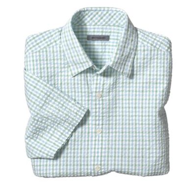  CLASSIC FIT SEERSUCKER TATTERSALL CAMP SHIRT