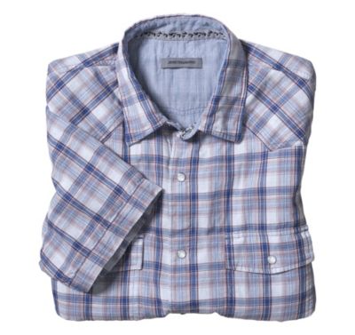  SLIM FIT DOUBLE LAYER CASUAL PLAID