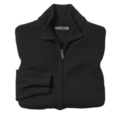  FULL-ZIP RIB-PANEL CARDIGAN