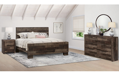 Derekson 3 Piece King Bedroom Set Includes: Bed, Dresser and Nightstand