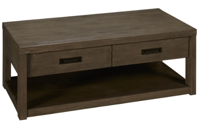 Riata Gray Cocktail Table with Storage and Casters