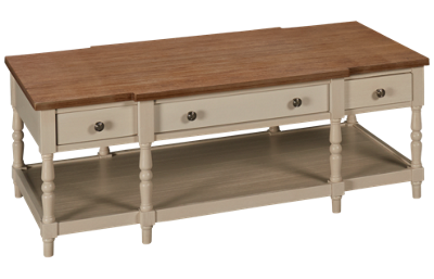Grafton Farms 3 Drawer Cocktail Table with Casters and Storage
