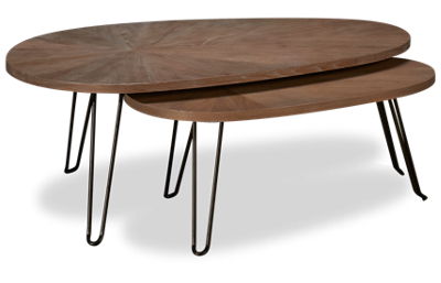 Oblique Bunching Cocktail Table Set