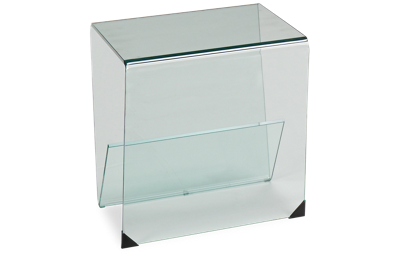 Bent Glass End Table