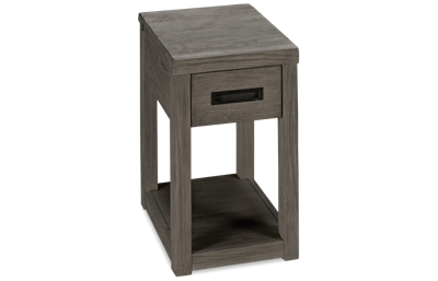 Riata Gray Chairside Table with Storage