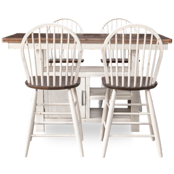 Farmhouse 5 Piece Counter Height Dining Set